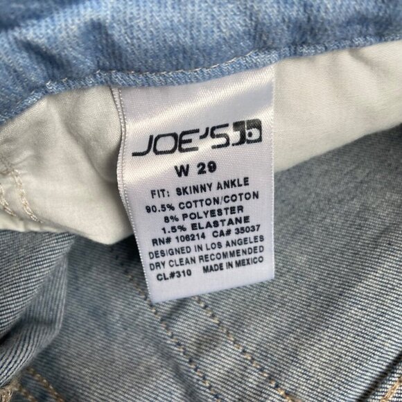 Joes Jeans Mandee style Skinny Ankle 29 Blue color block soft Denim Womens Pants - Picture 5 of 10